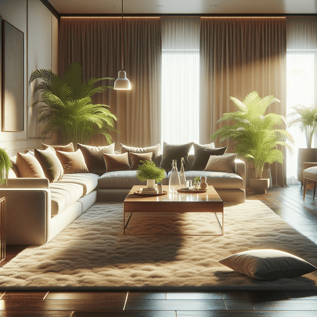 A clean and cozy living room symbolizing local house cleaning services.