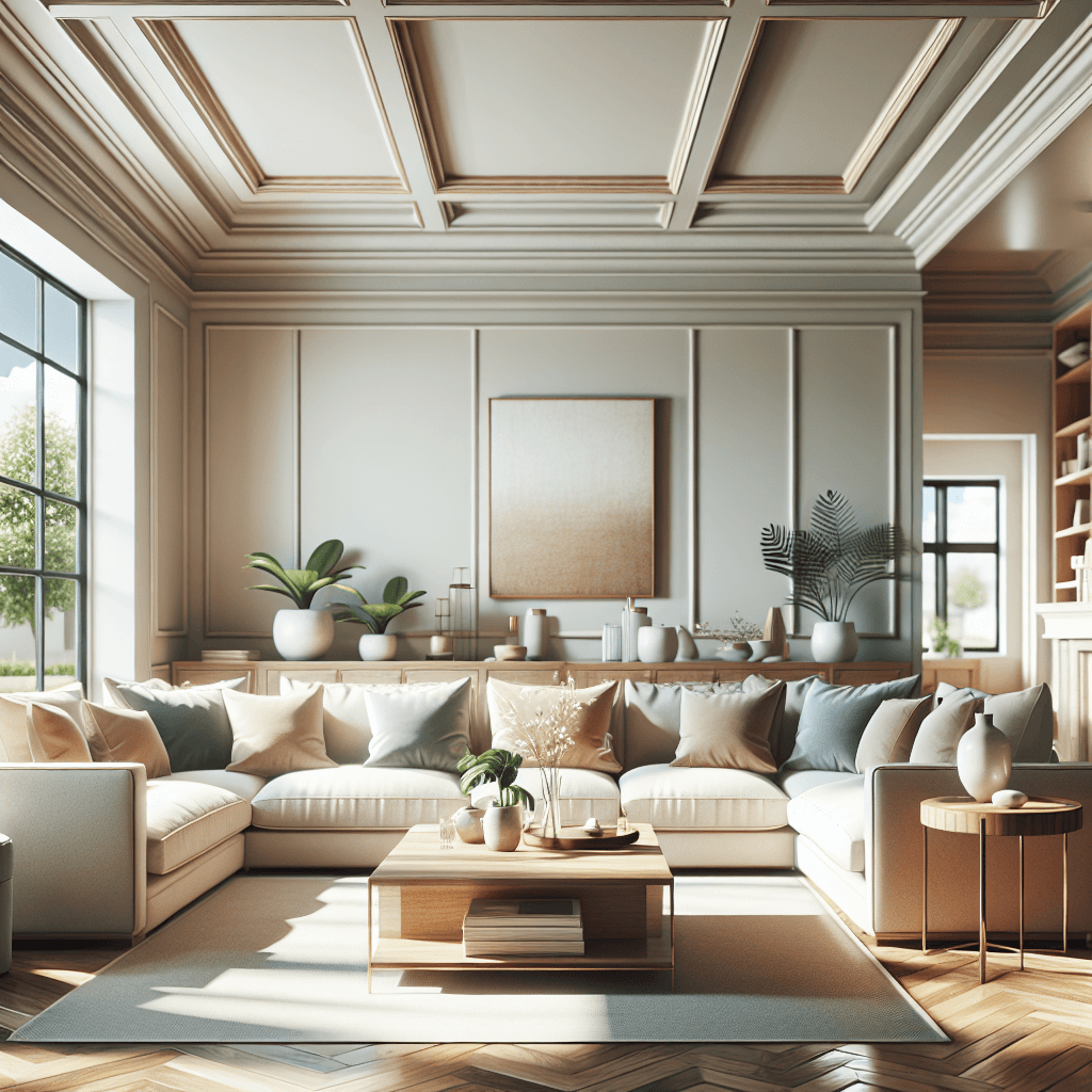 A clean and inviting living room interior, showcasing a tidy and organized space.