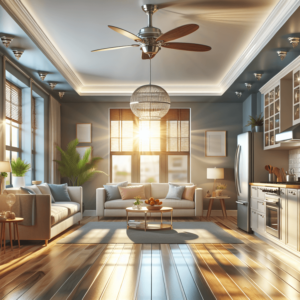 A clean and organized living room after a deep cleaning service.